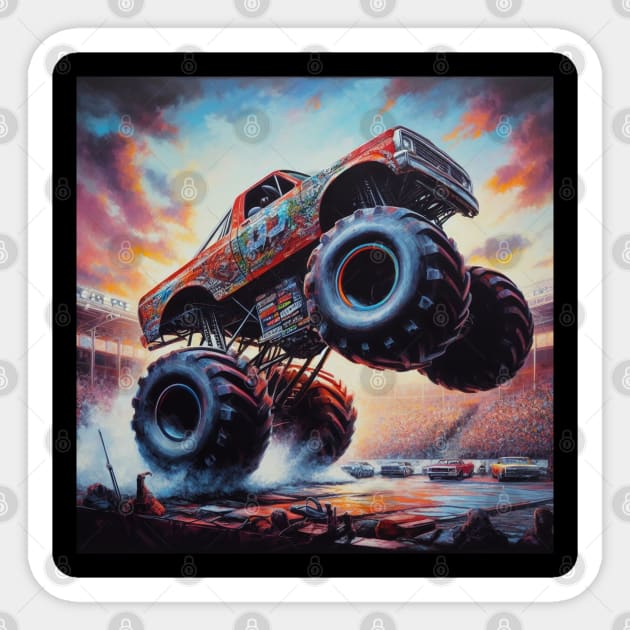 Monster Truck . Sticker by Canadaman99